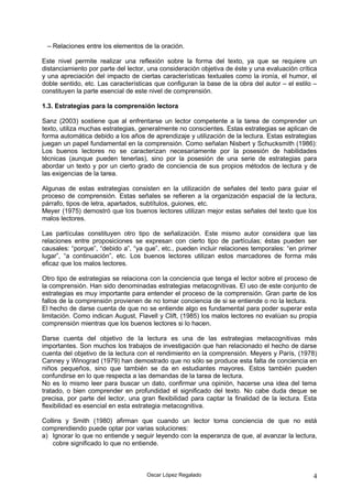 La Comprensión Lectora