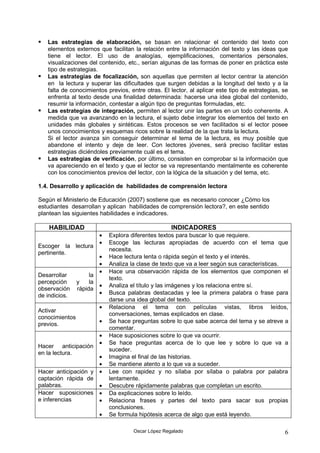 La Comprensión Lectora