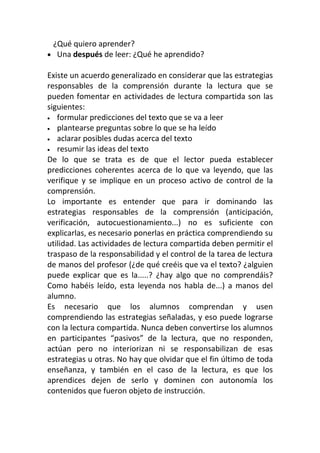 La comprensión lectora