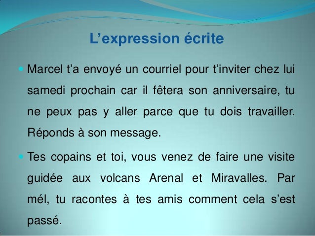 La Comprehension Et L Expression Ecrites La Comprehension Et L Expression Ecrites