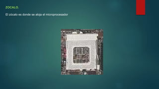 ZOCALO.
El zócalo es donde se aloja el microprocesador
 
