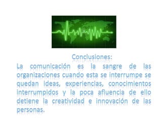 La comunicación organizacional.