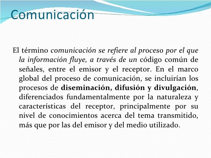 La comunicación de las ciencias