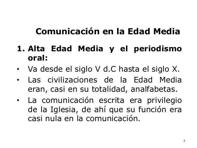 La comunicación en la edad media