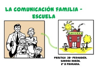 La comunicación familia -
escuela
Práctica 3b- Pedagogía.
Sandra Durán.
2º B primaria.
 