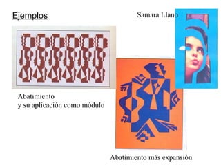 Ejemplos

Samara Llano

Abatimiento
y su aplicación como módulo

Abatimiento más expansión

 