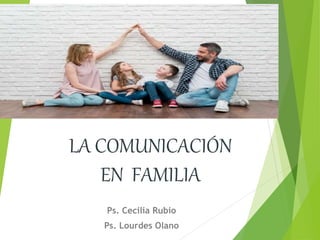 LA COMUNICACIÓN
EN FAMILIA
Ps. Cecilia Rubio
Ps. Lourdes Olano
 