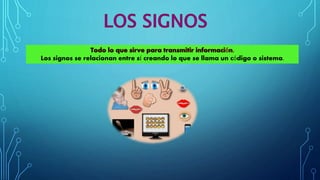 Los signos se relacionan entre sí creando lo que se llama un código o sistema. 
 