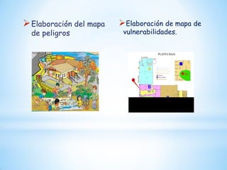  Elaboración del mapa
de peligros

Elaboración de mapa de
vulnerabilidades.

 