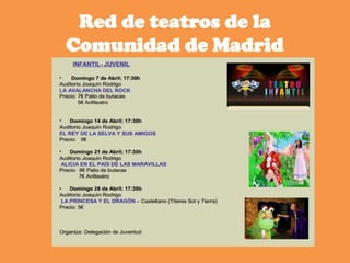 Red de teatros de la
Comunidad de Madrid
 