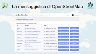 La messaggistica di OpenStreetMap
 