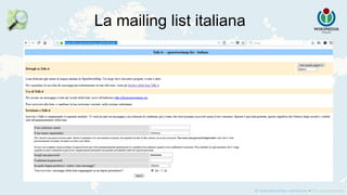La mailing list italiana
 