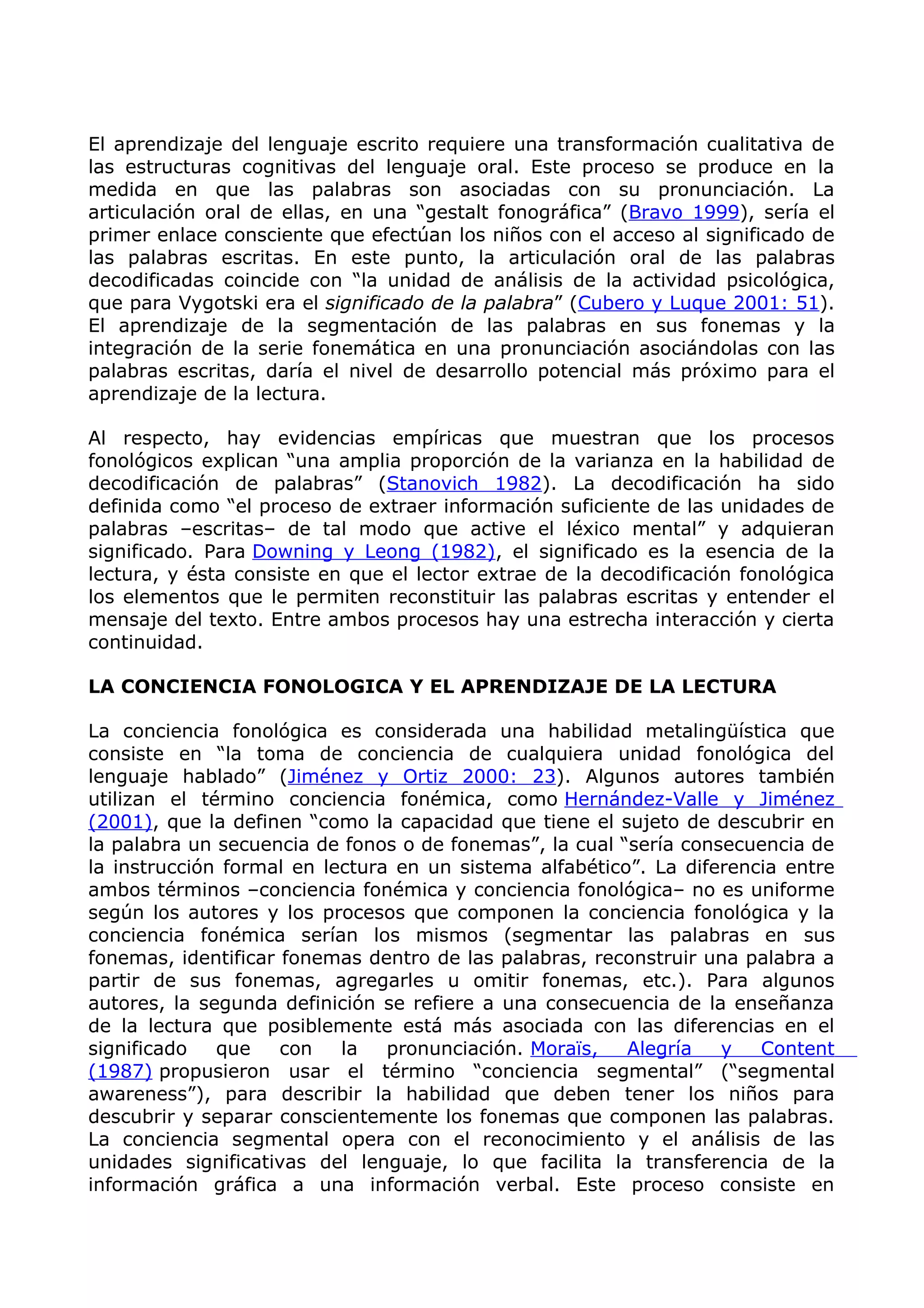 La conciencia fonologica como una zona de desarrollo proximo para el ...