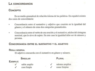 La concordancia