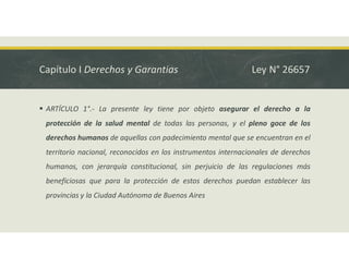 Sobre la aplicación de la Ley Nacional de Salud Mental N°26657 en ...