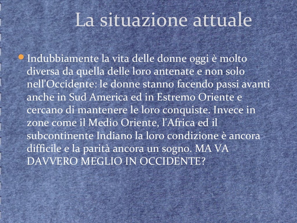 La condizione della donna