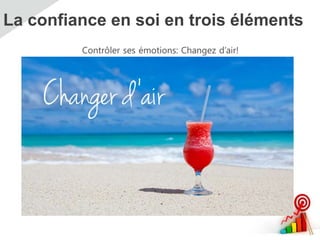 La confiance en soi en trois éléments
Contrôler ses émotions: Changez d’air!
 
