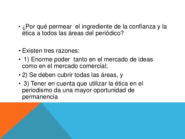 La confianza publica y manejo de la etica