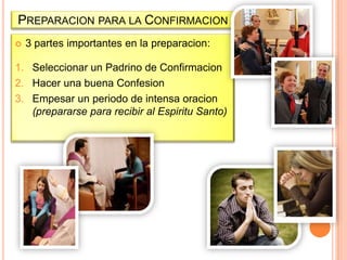 PREPARACION PARA LA CONFIRMACION


3 partes importantes en la preparacion:

1. Seleccionar un Padrino de Confirmacion
2. Hacer una buena Confesion
3. Empesar un periodo de intensa oracion
(prepararse para recibir al Espiritu Santo)

 