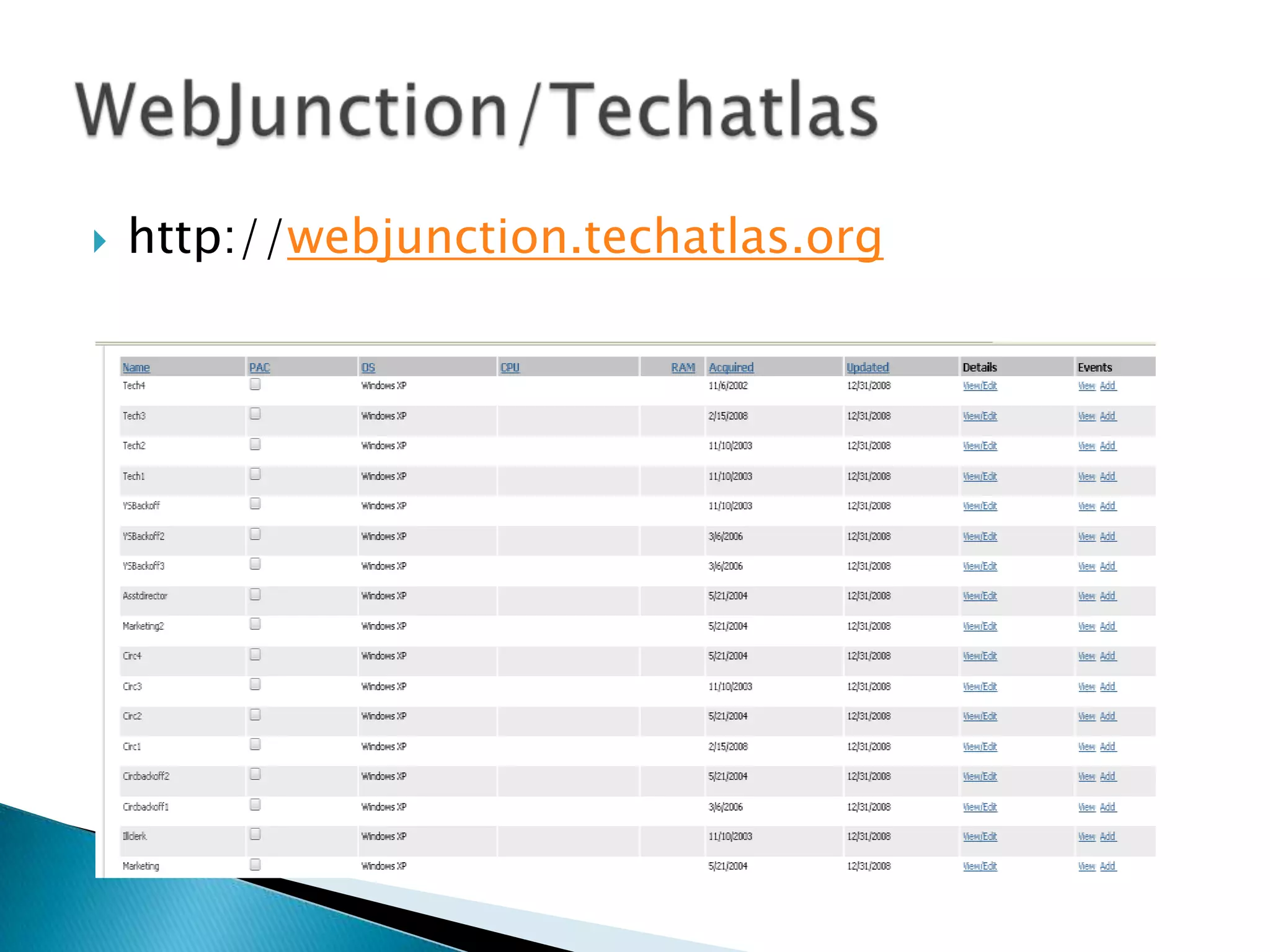http://webjunction.techatlas.orgWebJunction/Techatlas