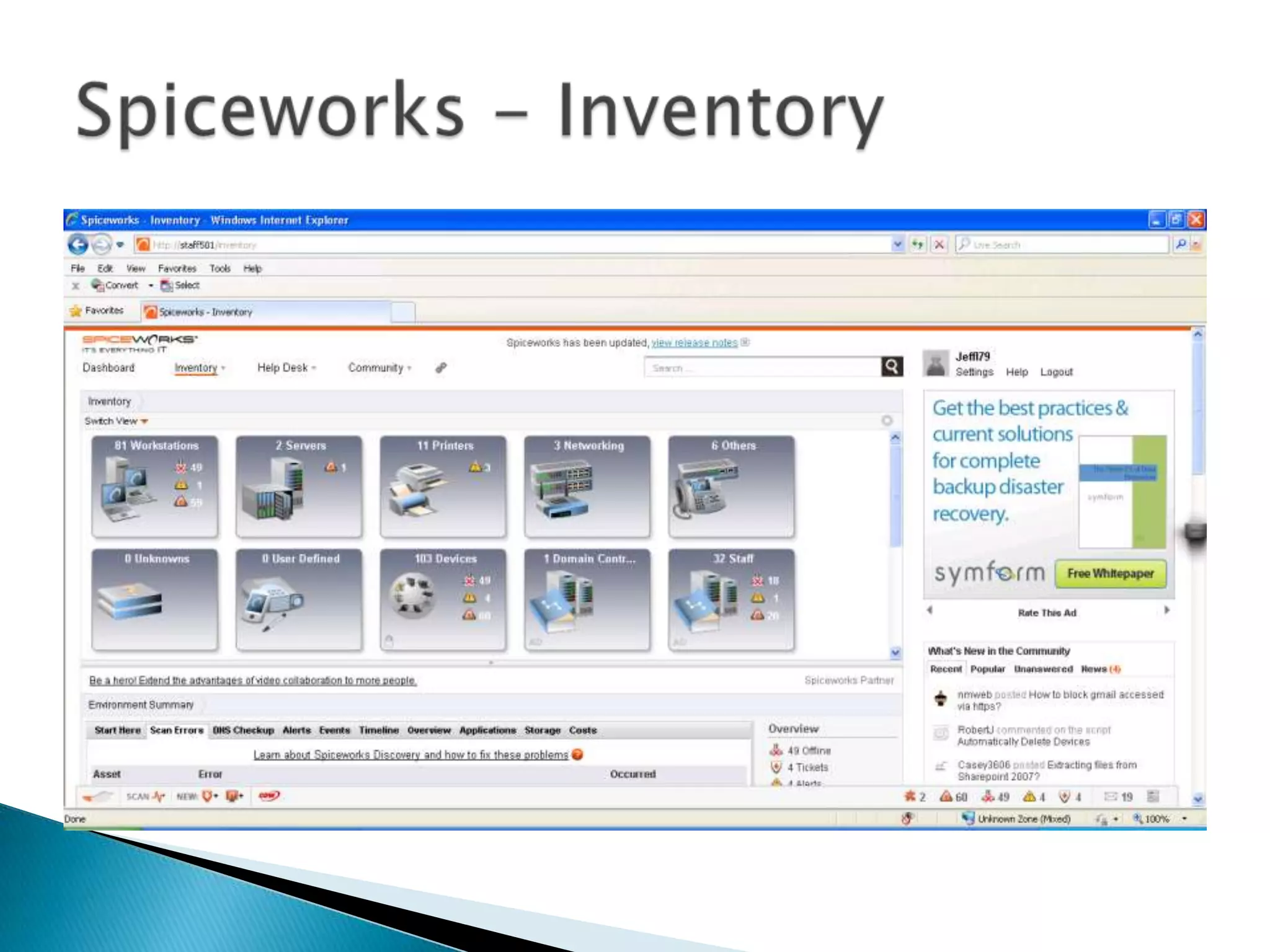 Spiceworks - Inventory
