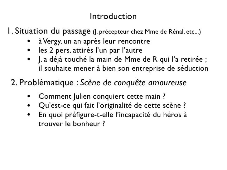 Introduction Dissertation Stendhal Le Rouge Et Le Noir