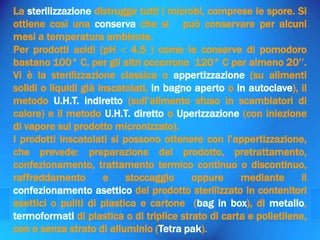 La Conservazione  Degli Alimenti Prima Parte