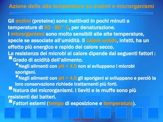 La Conservazione  Degli Alimenti Prima Parte