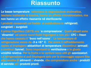 La Conservazione Degli Alimenti Seconda Parte