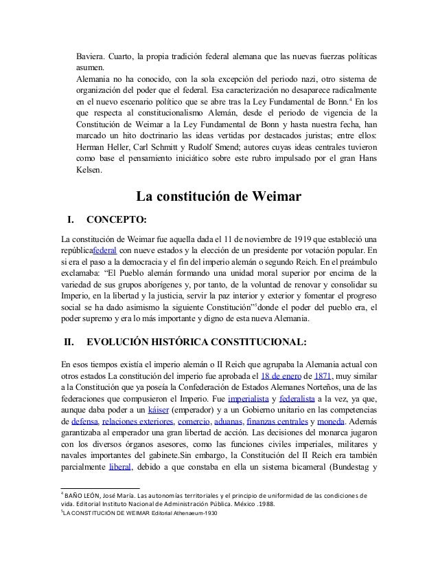 La constitución de weimar La constitución de weimar