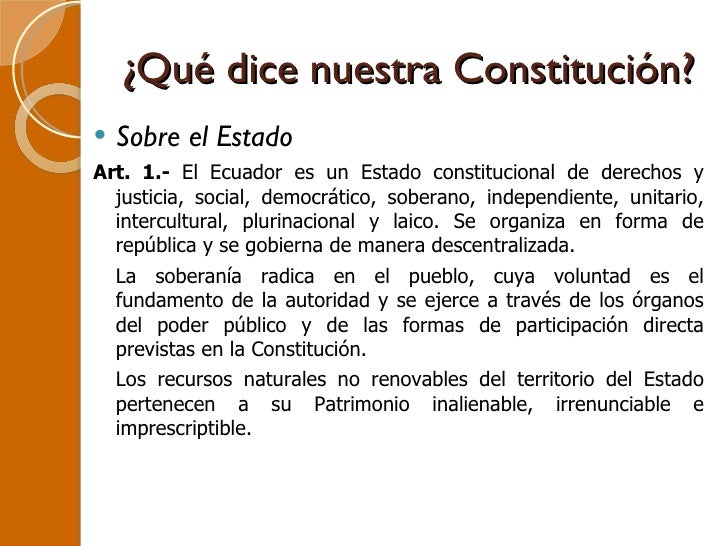 La constitución nacional