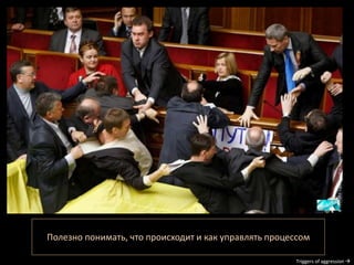 Всякое бывает...
Triggers of aggression 
Полезно понимать, что происходит и как управлять процессом
 