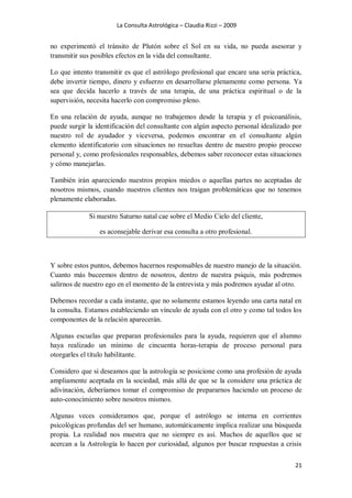 La consulta astrológica claudia rizzi | PDF