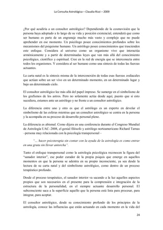 La consulta astrológica claudia rizzi | PDF