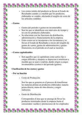 La contabilidad de costos