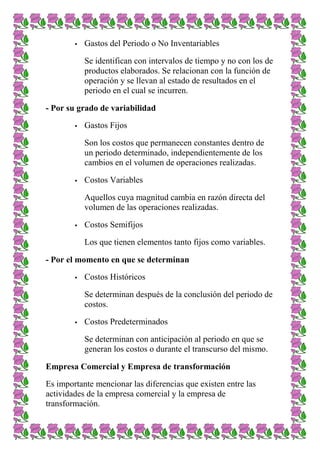 La contabilidad de costos