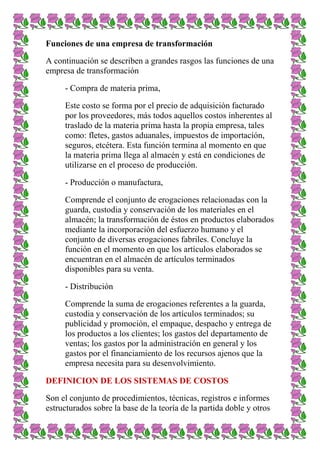 La contabilidad de costos