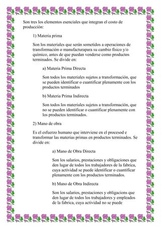 La contabilidad de costos