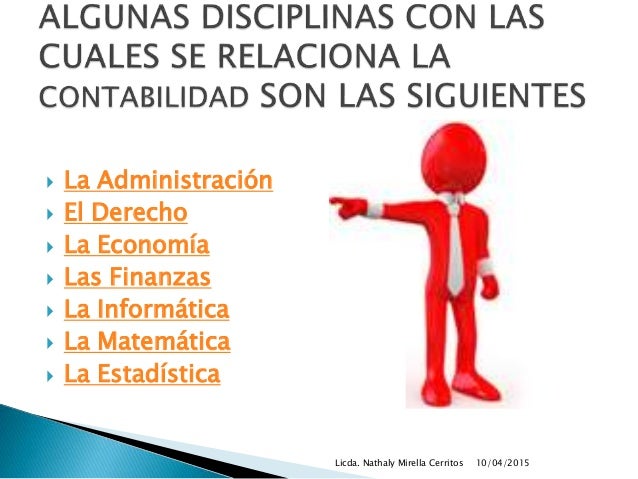 La contabilidad y su relacion con otras disciplinas