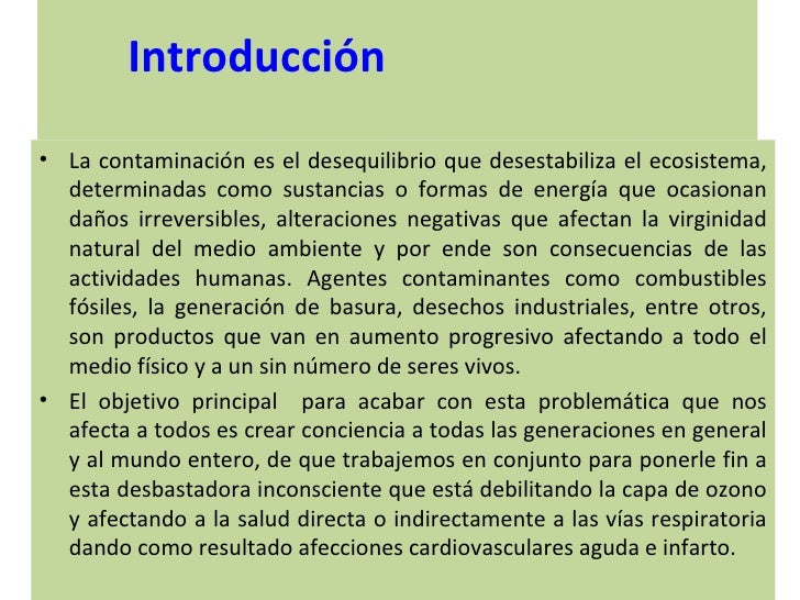 3 Argumentos Sobre La Contaminacion Ambiental