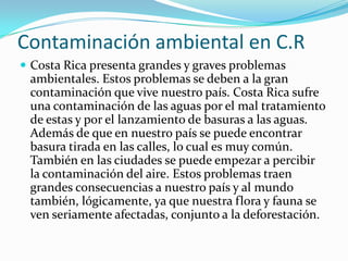 La contaminaciòn ambiental.presentaciòn powerpoint | PPTX