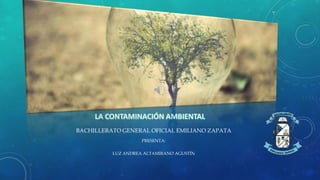 BACHILLERATO GENERAL OFICIAL EMILIANO ZAPATA
PRESENTA:
LUZ ANDREA ALTAMIRANO AGUSTÍN
 