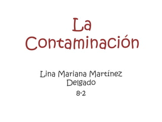 La
Contaminación
 Lina Mariana Martínez
       Delgado
          8-2
 