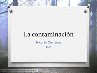 La contaminación
    Nicolás Camargo
           8-2
 