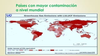 Países con mayor contaminación
a nivel mundial
 