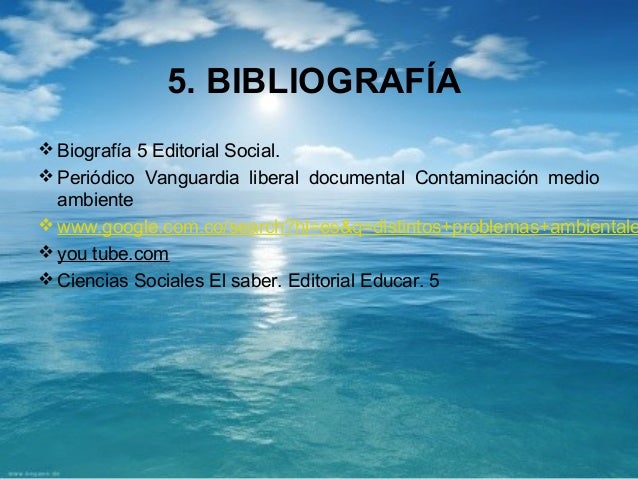 Bibliografias De Libros Sobre La Contaminacion