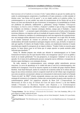 La contra insurgencia en el siglo xxi y su critica mindef de arg. | PDF