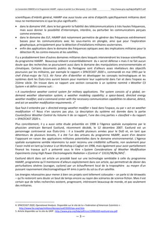 La Convention ENMOD et le Programme HAARP : enjeux et portée (Luc Mampaey), 12 juin 2008. http://www.grip.org/bdg/pdf/g091...