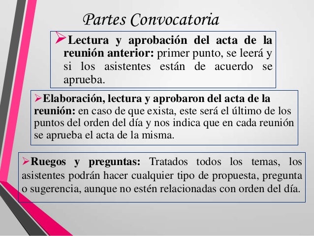 Laconvocatoriay el acta alexandra,martayluisana