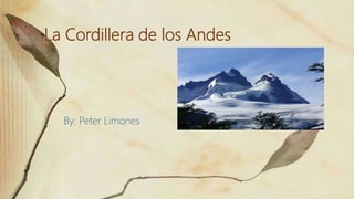 La Cordillera de los Andes
By: Peter Limones
 